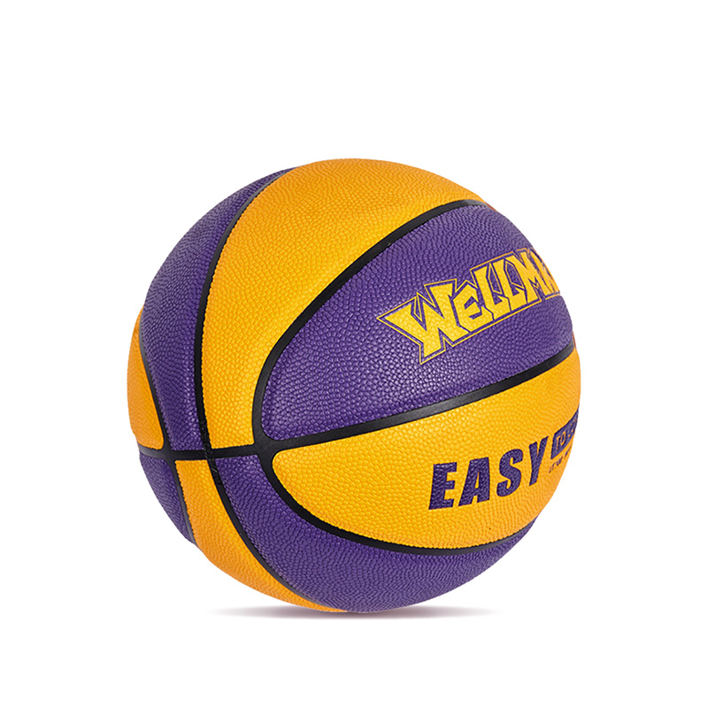 Mukautettu logon väri-estetty kosteutta estävä PU-nahka pehmeä koripallo teini-ikäinen aikuinen